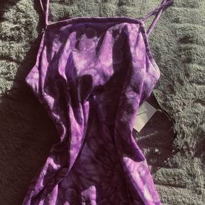 Purple Floral Slip Dress